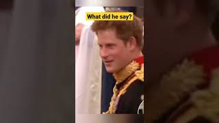 What did Prince Harry tell Prince William on wedding day?