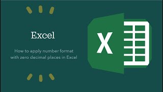 How to apply number format with zero decimal places in Excel