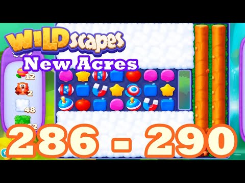 Wildscapes: New Acres Level 286 - 290 HD Gameplay | 3 match puzzle | android | 287 | 288 | 289 | IOS