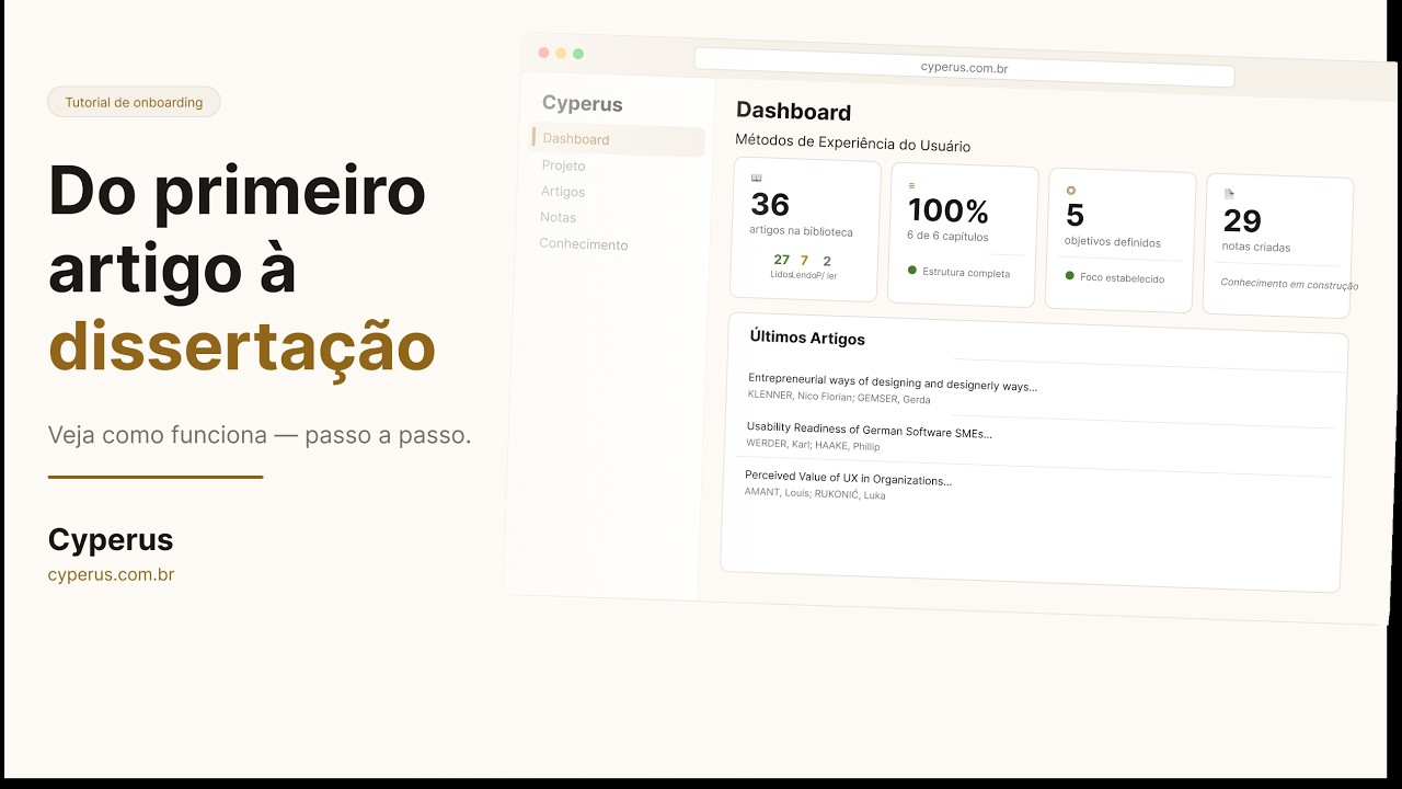 Cyperus — onboarding do sistema