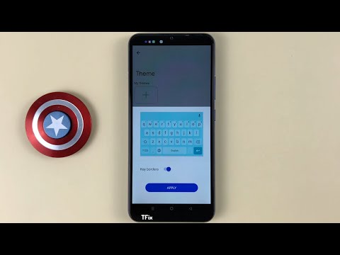 How to change the background color and keyboard theme on Realme C15 Android 11