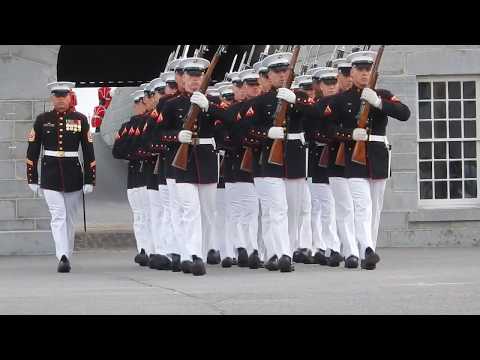 Fort Henry August 2018 USMC Silent Drill Platoon march On