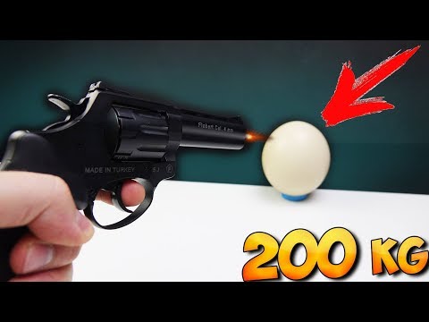 EXPERIMENT: Ostrich Egg vs Gun — What Can Stop the Bullet ? Video