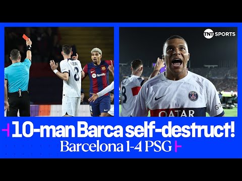 Ronald Araújo red card inspires PSG & Kylian Mbappé to stunning comeback win over Barcelona 🔥 