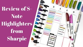 Review of S-Note Highlighters from Sharpie