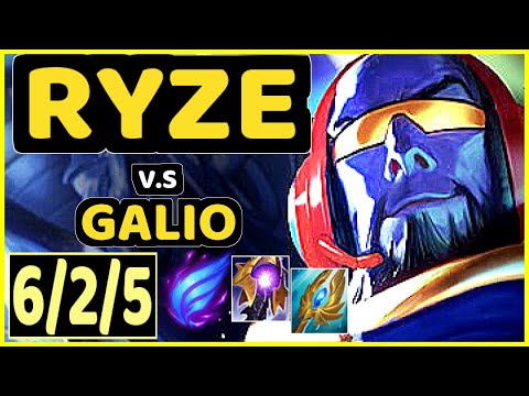 STROMPEST (RYZE) vs GALIO - 6/2/5 KDA MID GAMEPLAY - NA Ranked GRANDMASTER