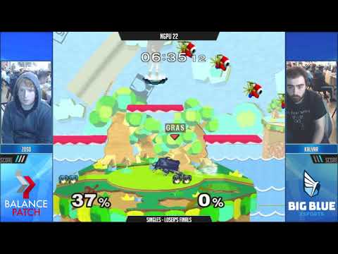 NGPU 22 SSBM - Zoso (Default Marth) vs. Kalvar (Black Marth) - Melee LF