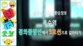 휠체어, 유모차 지하철여행 옥수역 경의중앙선에서 3호선 갈아타기
