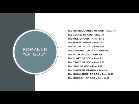 2020-08-09 - Pastor Adrian Dominguez - A Study in Romans