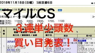 マイルCS ２０１８　予想