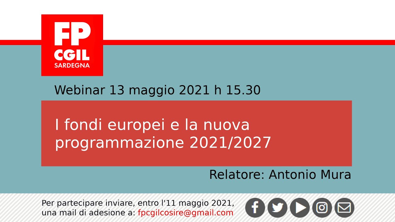 I fondi europei e la nuova programmazione 2021/2027