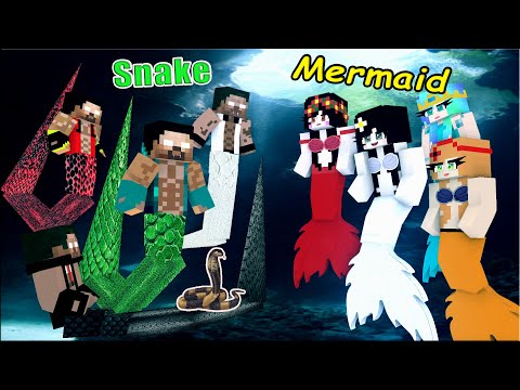The Snake Love The Mermaid : Herobrine Brothers and Sadako Sisters