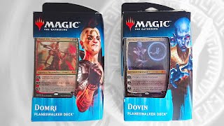 MTG Ravnica Allegiance: Planeswalker Decks Domri & Dovin - Распаковка