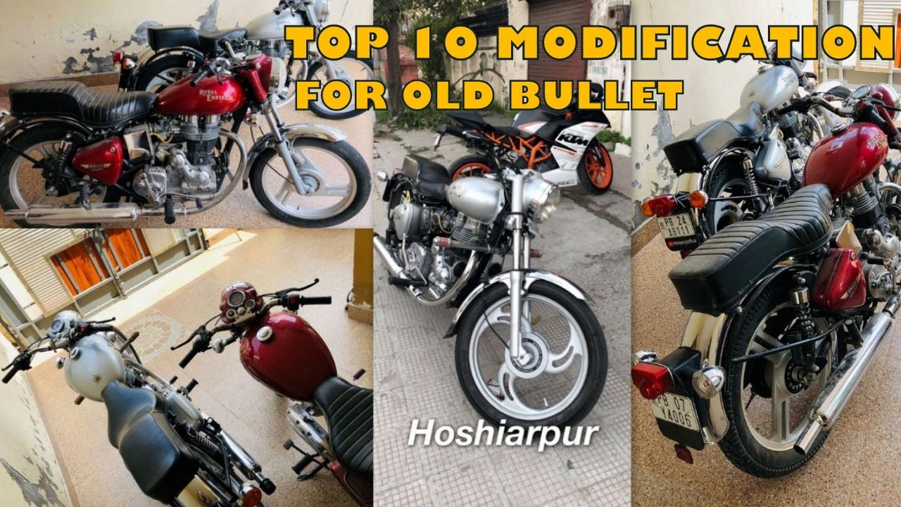 TOP 10 MODIFICATIONS FOR ROYAL ENFIELD || Bullet 350 || Alloy Wheels || Led Lights || Silencers