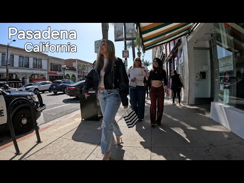 Pasadena, California | Walking Tour | [4K] | USA | Old Town Pasadena |