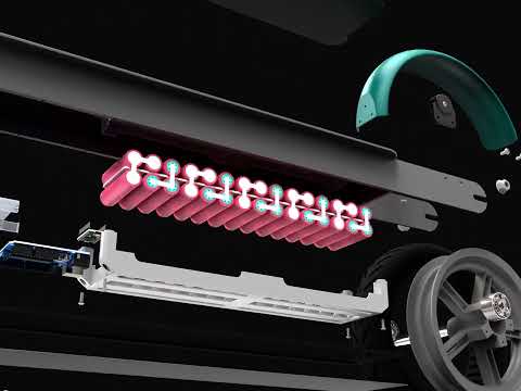 Electric scooter design animation