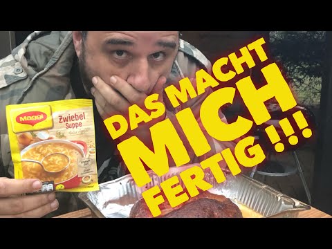 Crazy! MAGGI MEATLOAF really cheap from the SMOKER - crazy VIEWER RECIPE --- Klaus grills