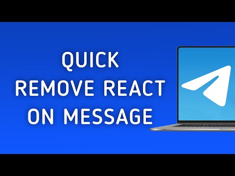 How To Quick Remove React On A Message On Telegram On Pc