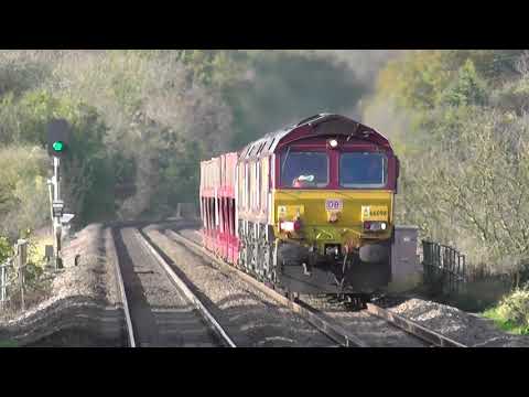 66098 + 66131 + 66096, Triple Headed 6Z12 @ Keynsham 04-11-17