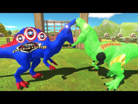 AQUAMAN T REX ISLAND DEATH RUN | 🦖Animal Revolt Battle Simulator🦕