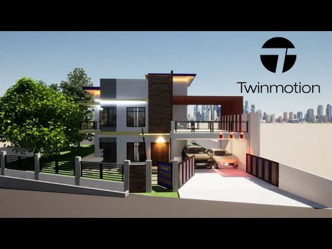 Rendering a Sketchup Model To Twin Motion 2021 | Exterior rendering | Modern Architectural building
