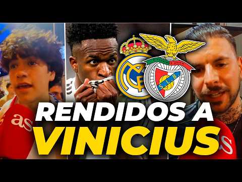 EL BERNABÉU se RINDE a VINICIUS JUNIOR tras GANAR al BENFICA en CHAMPIONS LEAGUE