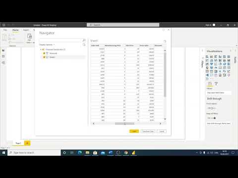2.2  Excel File-dan məlumatların POWER BI-a integrasiyası