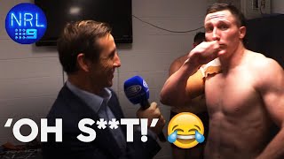 NRL star's hilarious interview blooper | NRL on Nine