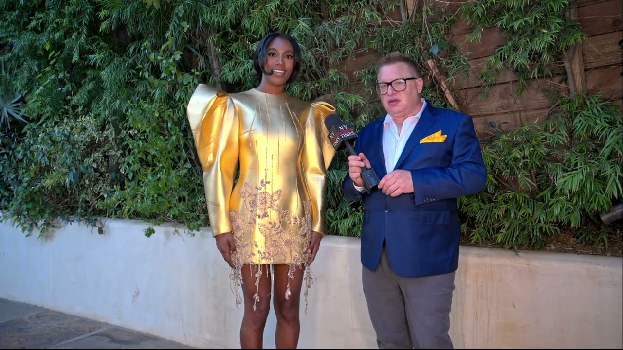 Model Jamthemodel wearing Designer Anahit Ghazaryan at @bhfw.us