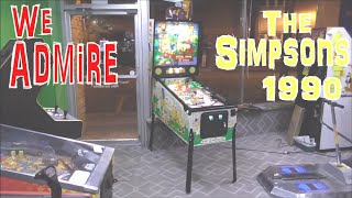 We Admire Data East's Original "The Simpsons" Pinball Machine From 1990, What A Cool Game!