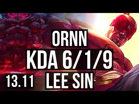 ORNN vs LEE (TOP) | 6/1/9, 800K mastery, Dominating | KR Master | 13.11