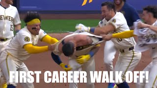 Joey Ortiz Hits a First Career Home Run and Walk Off Hit on Same Night!!