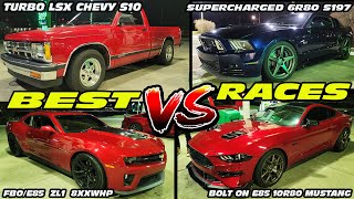 TURBO LSX CHEVY S10 VS BOLT ON E85 MUSTANG, 8XXWHP FBO E85 ZL1, SUPERCHARGED 6R80 S197, AUDI A8