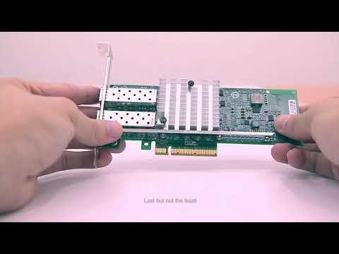 „Intel X710DA2“ tinklo plokštė, vidinė šviesolaidinė plokštė, 10000 Mbit/s video