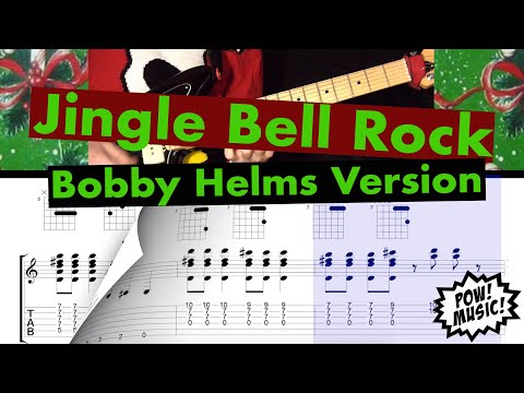 Jingle Bell Rock - Bobby Helms Guitar Lesson & Play Along - Chords, Lyrics and Intro Riff - LEVEL 3