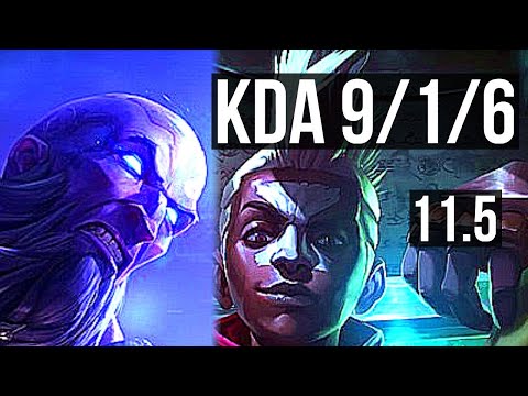 RYZE vs EKKO (MID) | 9/1/6, Legendary, 500+ games, 900K mastery | KR Diamond | v11.5