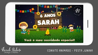 Vídeo de Convite Animado Festa Junina