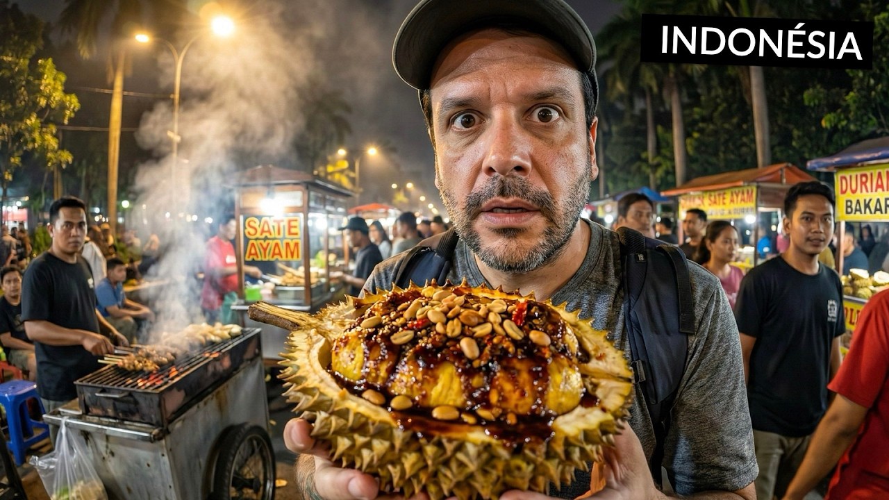 PROVANDO COMIDA DE RUA BIZARRA NA INDONESIA 😳