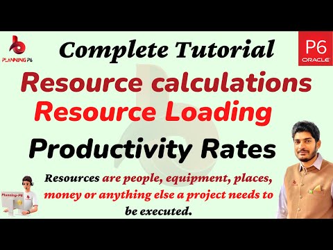 Complete tutorial What is resource loading in P6 | how to calculate resources | Productivity Rates |