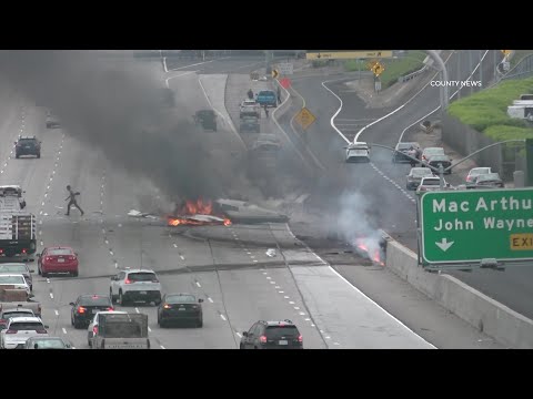 Fire Captain Saves Pilot and Passenger After Fiery Plane Crash | Santa Ana, CA