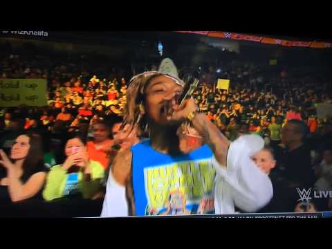 Wiz Khalifa Perfoms at WWE Monday Night Raw