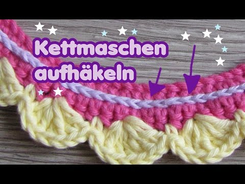 Crocheting slip stitches as decoration - the chain stitch