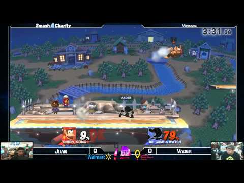 Smash 4 Charity: Juan (DiddyKong) vs Vader (G&W) 5/15/15