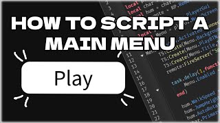 🎮 How to Script a MAIN MENU in Roblox Studio! (Full Tutorial) 🛠️