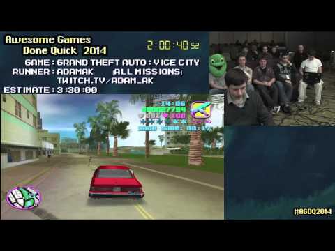 Grand Theft Auto: Vice City :: SPEED RUN in 3:03:23 All Missions by AdamAK #AGDQ 2014
