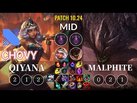 DRX Chovy Qiyana vs Malphite Mid - KR Patch 10.24