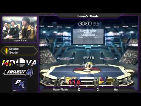 Loser's Finals - Project M @ Xanadu Dec 1st: HyperFlame (Wolf, Fox, Lucas) vs. Hat (Falco, Sheik)