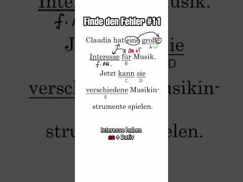 Can you find the mistake in this sentence? 11 #shorts #learngerman #deutsch