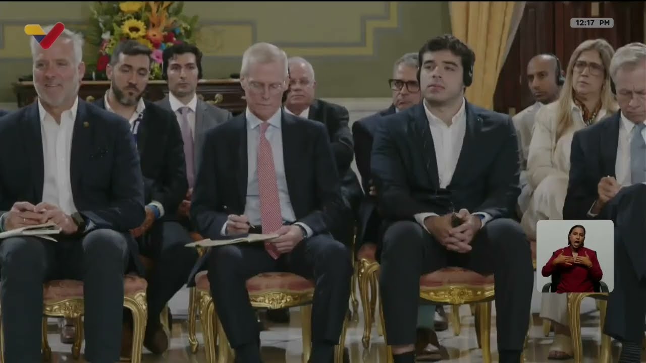 Delcy Rodríguez realiza reunión con inversionistas nacionales y extranjeros, 24 de marzo de 2026