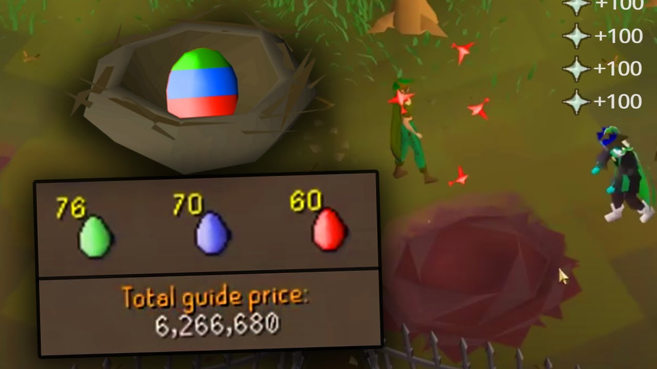 Offering God Eggs to the Woodcutting Guild Shrine (OSRS)